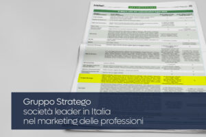 Scopri di più sull'articolo Gruppo Stratego per il quinto anno consecutivo tra le società di riferimento nel marketing delle professioni