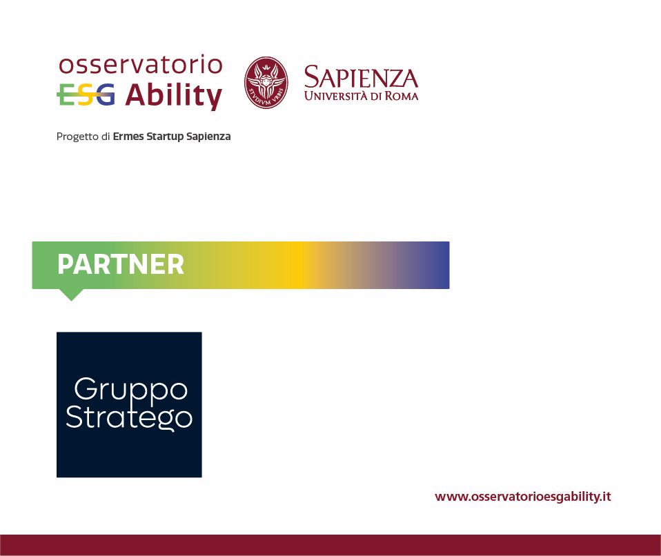 Scopri di più sull'articolo Gruppo Stratego partner dell’Osservatorio ESG-Ability della Sapienza Università di Roma